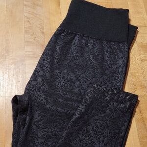 Maurices Black Textured Fleece Lined Leggings